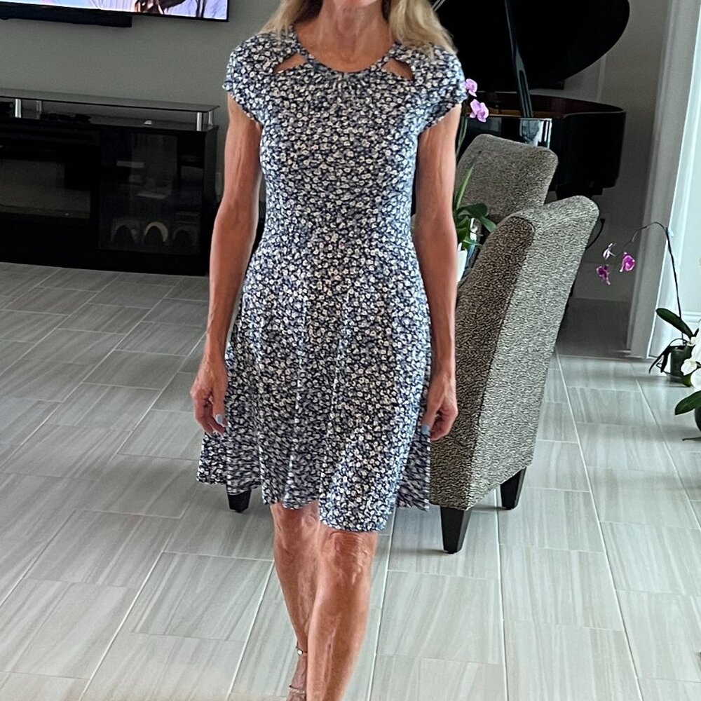 Michael Michael Kors Fit & Flare Flowered Dress Size XS